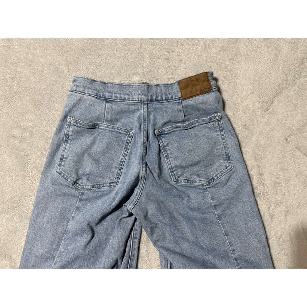 Madewell Emmett Wide Leg Jeans Womens 25 Petite Light Wash Blue High Rise Crop - Picture 9 of 10